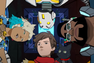 The squad from Hi-Fi Rush puts their heads together to devise a solid plan.