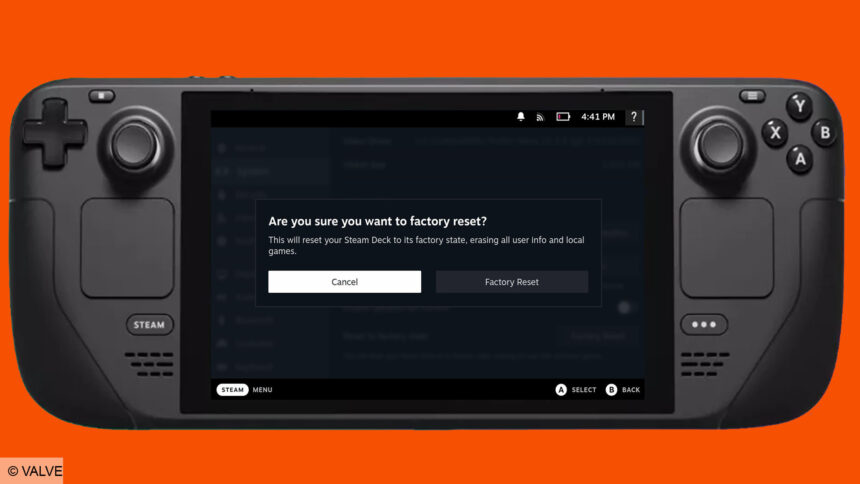 How to reset the Steam Deck