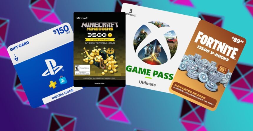 Digital gift cards for Xbox, PlayStation, Fortnite, and more are 10% off at Amazon