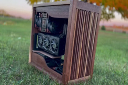 Check out this absolutely stunning DIY walnut wood gaming PC build