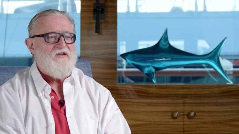 Gabe Newell was diving when a shark tried to bite him 'a couple of times' but 'it didn't really bother me... I just think that's how I'm wired'