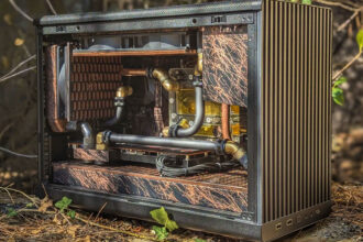 This rustic AMD gaming PC build blends perfectly with nature