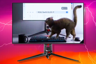 Asus ROG just teased a new 27-inch 4K OLED gaming monitor, with a cat