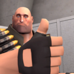 TF2 Heavy giving the Bret Rambo thumbs up