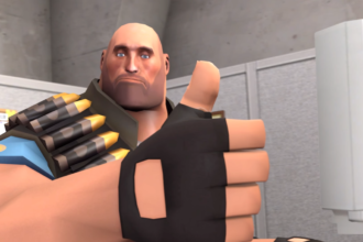 TF2 Heavy giving the Bret Rambo thumbs up