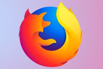 Mozilla Firefox logo on gradient background