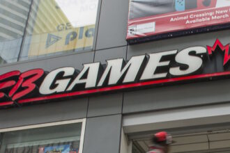 TORONTO, ON - MARCH 19: EB Games store on Yonge Street in downtown Toronto. The company still plans to launch a new game later this week. (Rick Madonik/Toronto Star via Getty Images)