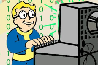 The Pip Boy from the Fallout series being the benevolent hacker he is