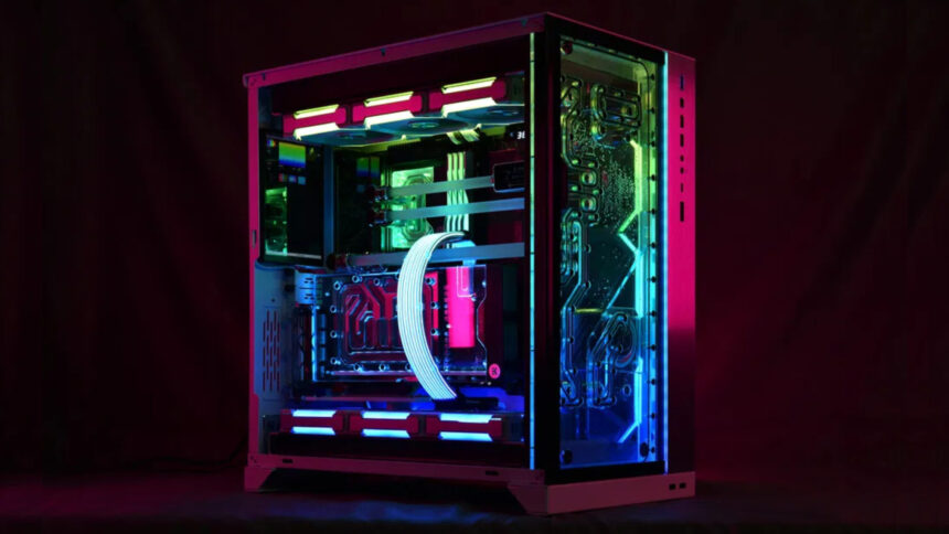 This gorgeous gaming PC build is a sci-fi stunner with serious Tron vibes