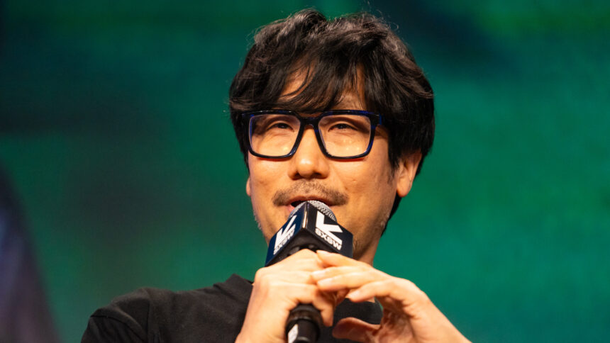 Hideo Kojima appears during the Hideo Kojima Presents &quot;Death Stranding 2: On the Beach&quot; panel during SXSW at Austin Convention Center during SXSW 2025 on March 09, 2025 in Austin, Texas.