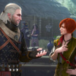 Geralt and Shani chat in The Witcher 3: Hearts of Stone.