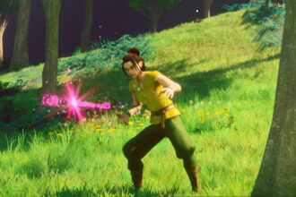 An adventurer readying their spectral axe in RuneScape: Dragonwilds.