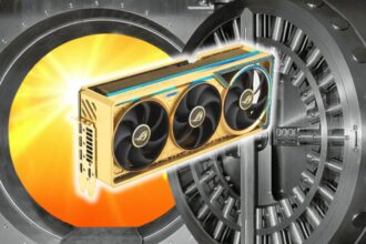 Asus launches more scalper bait with gold Nvidia GeForce RTX 5080 graphics card