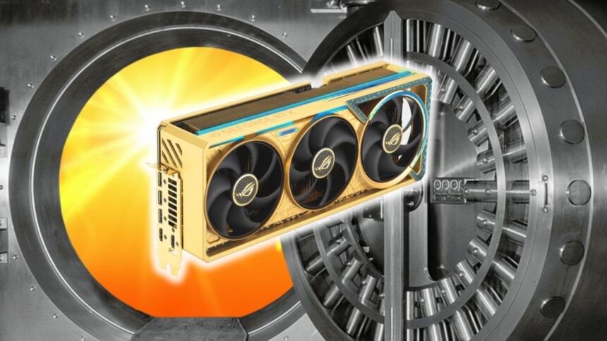 Asus launches more scalper bait with gold Nvidia GeForce RTX 5080 graphics card