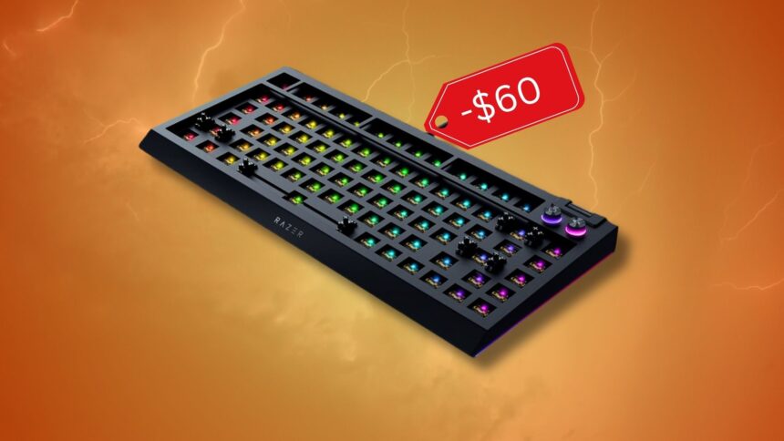Save 30% on this new Razer gaming keyboard, if you strip out all the keys