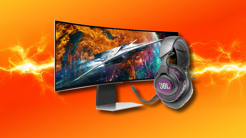 Save $700 on a huge Samsung OLED gaming monitor, get a JBL Quantum headset free