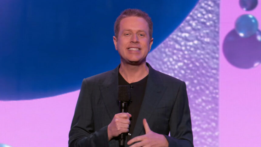 Geoff Keighley presenting at Summer Game Fest 2025.